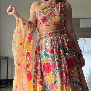 Floral Embroidered Lehenga from House of Indya